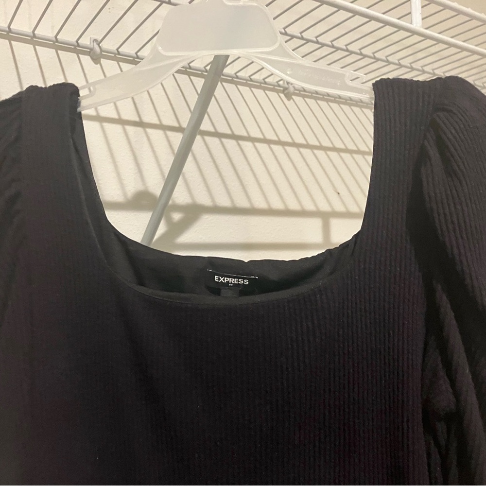 Express black long sleeved dress